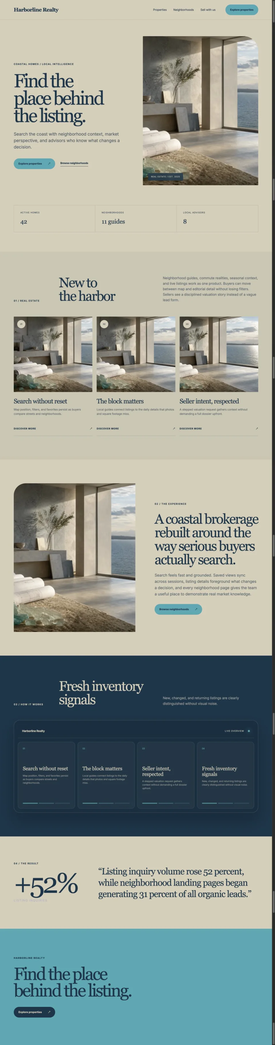 Harborline Realty concept interface, view 5
