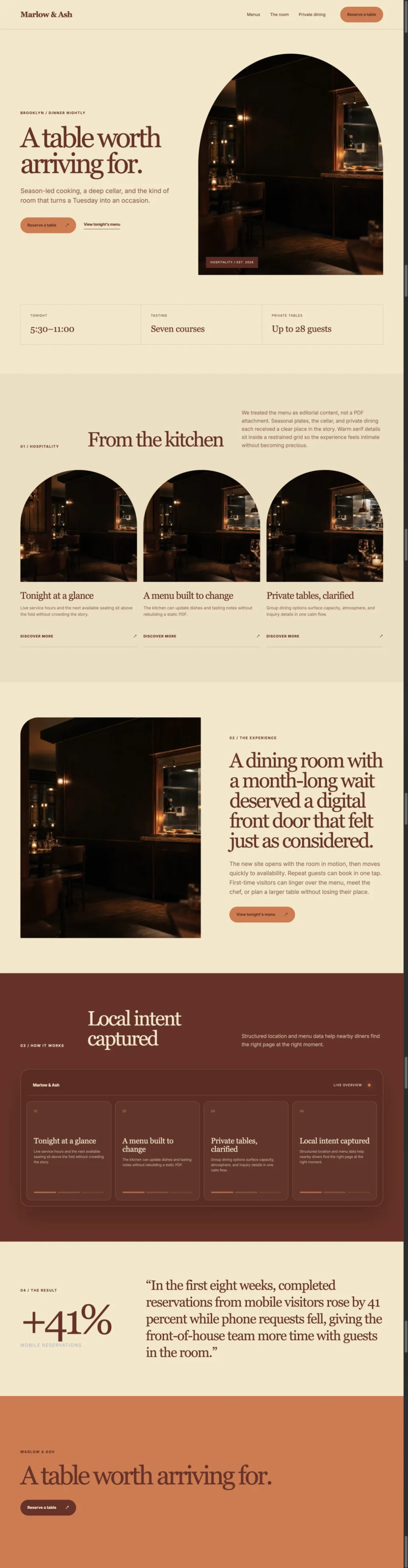 Marlow & Ash concept interface, view 1
